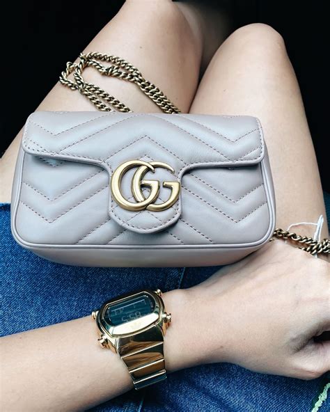 gucci marmont mini preloved|Gucci Marmont mini street style.